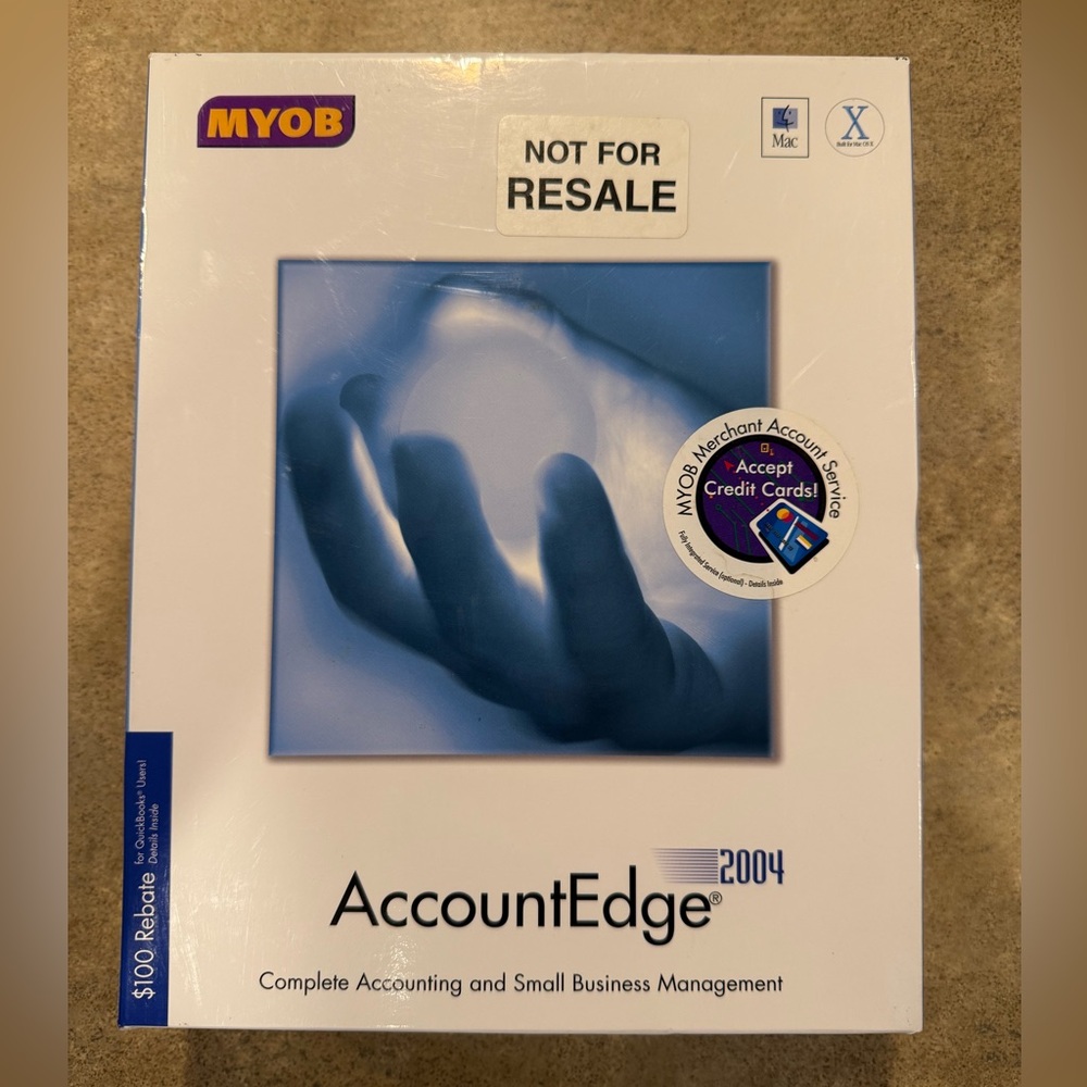 New MYOB AccountEdge v4.5 Full Software Big Box - Apple Mac Only - SEALED